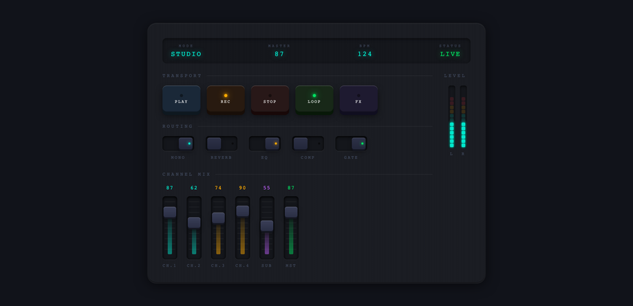 Modular Synth Controls — preview