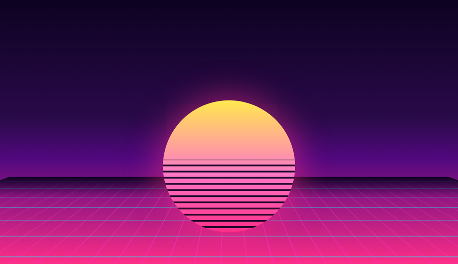 Retro Cyberpunk Grid / Synthwave Horizon — preview