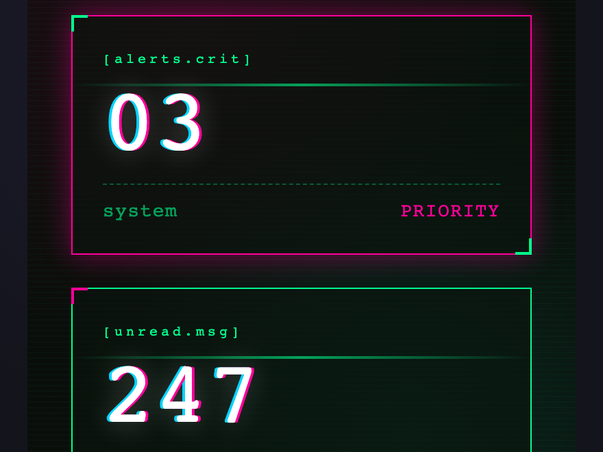 Cyberpunk Glitch Notification — preview