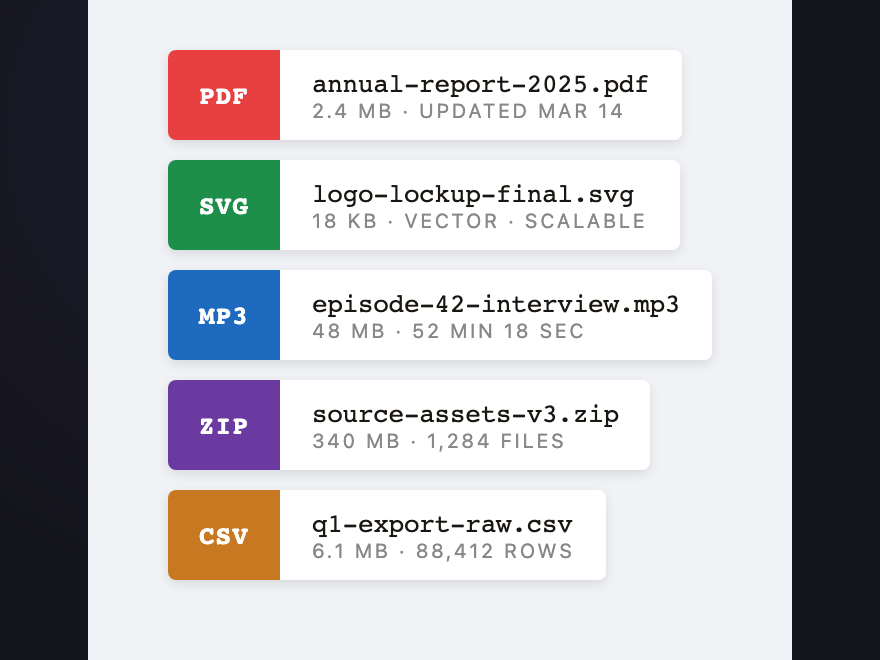 File Extension Badge — preview