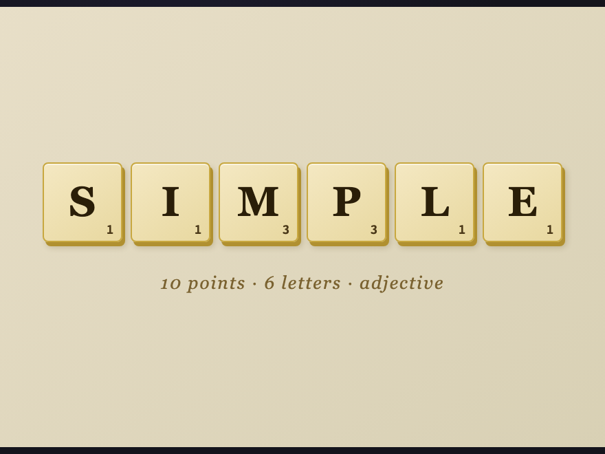 Scrabble Tile — preview