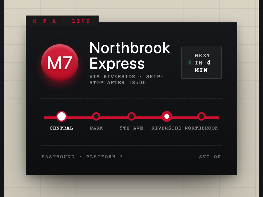 Transit Line Indicator — preview