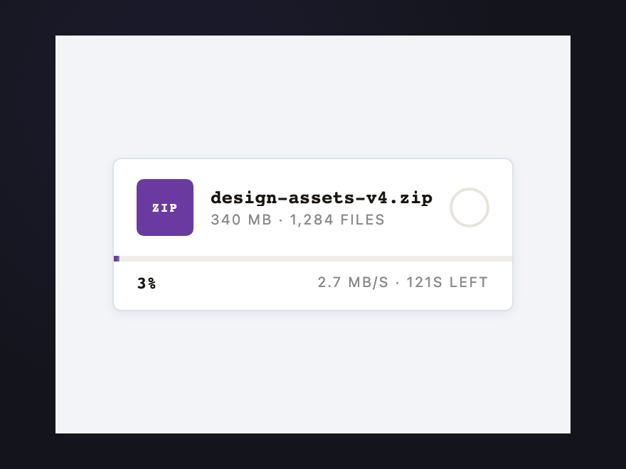 Upload Progress — preview