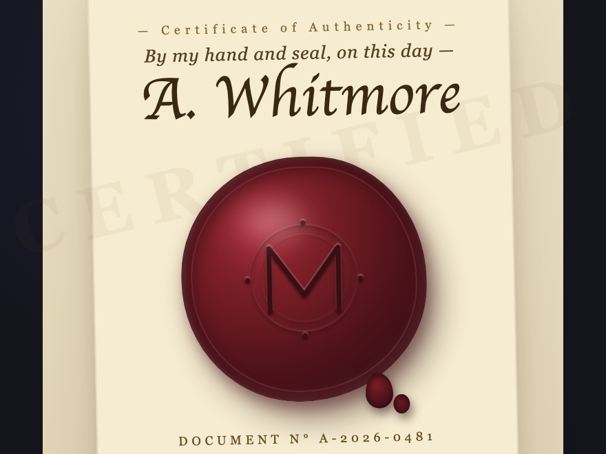 Wax Seal Authentication — preview