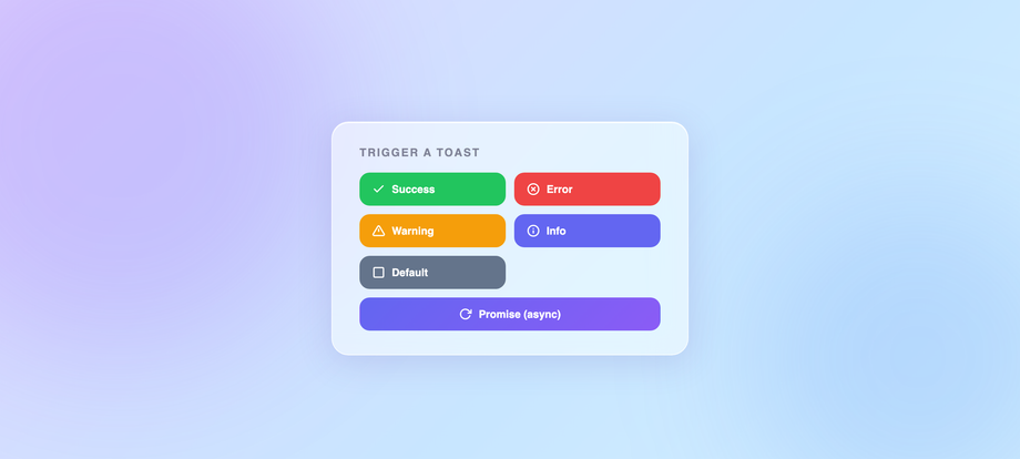 CSS Toast Notification Alert Top Right — preview