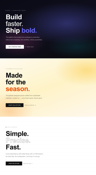 Responsive Full Width Hero Banner CSS — preview
