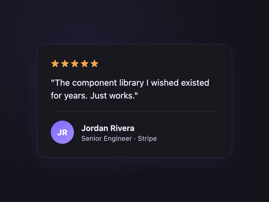 Testimonial Card — preview