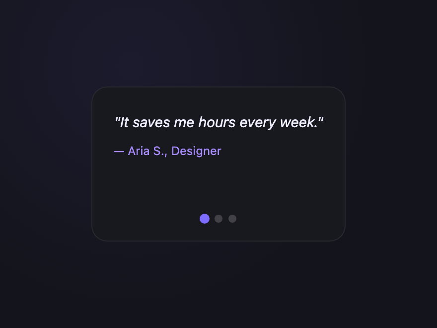 Testimonial Carousel — preview
