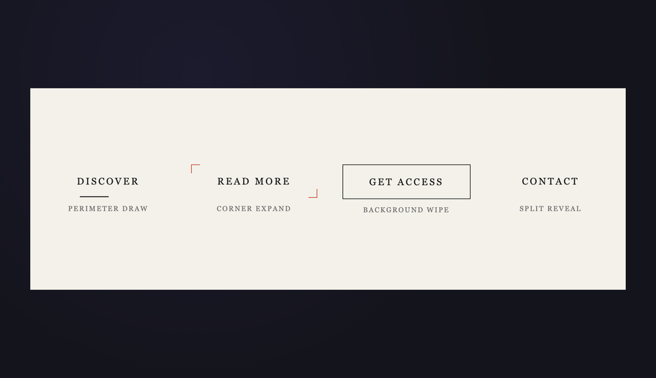 Minimalist Border & Outline Drawing Hover Effects — preview