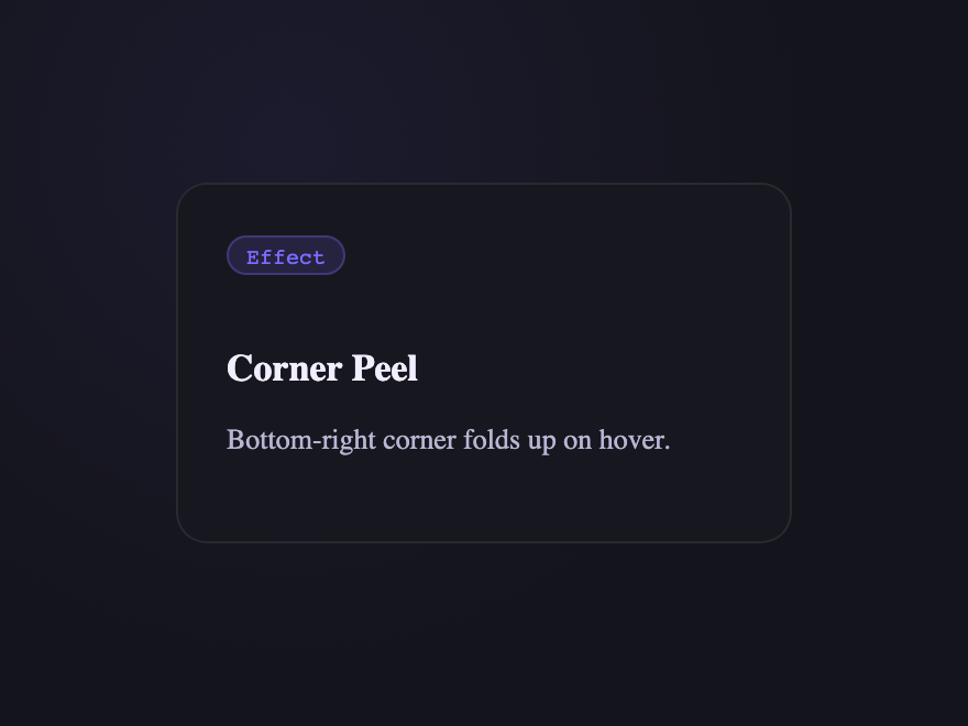 Corner Peel — preview