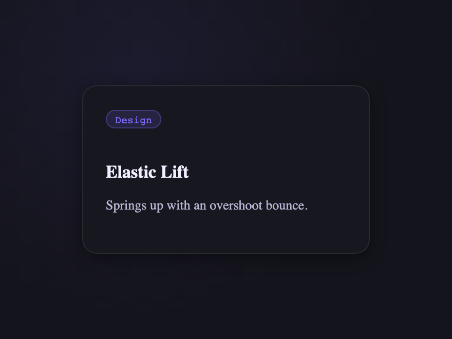 Elastic Lift — preview