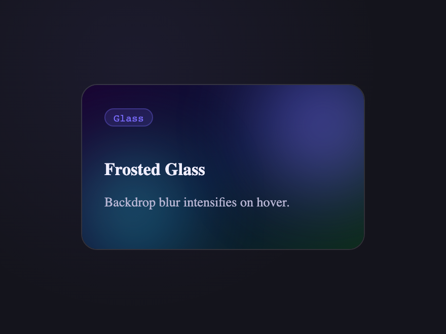 Frosted Glass Intensify — preview