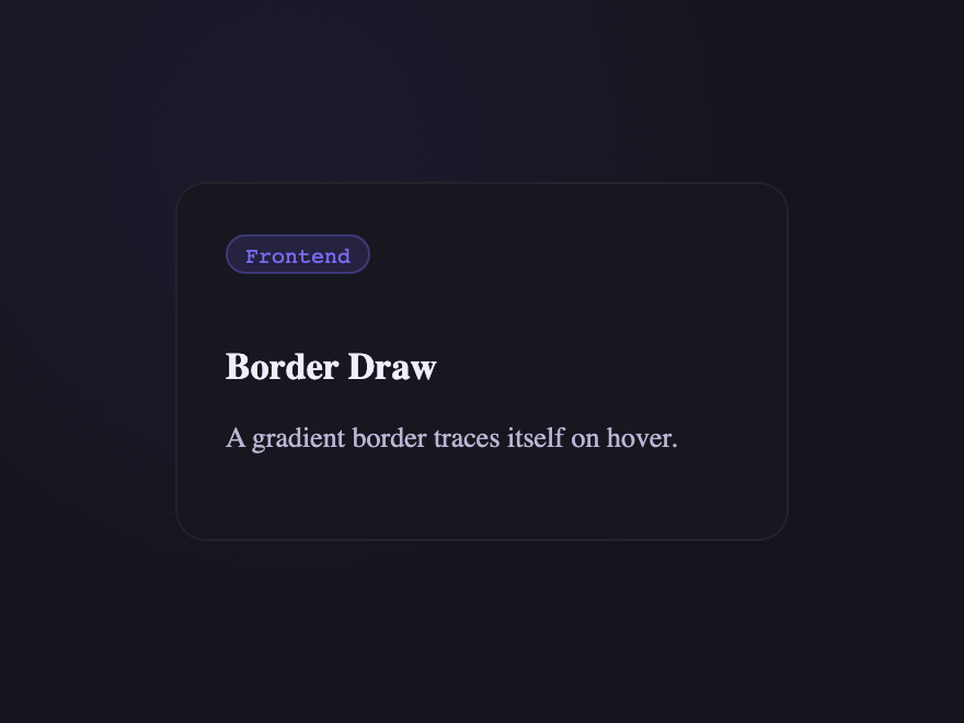 Gradient Border Draw — preview