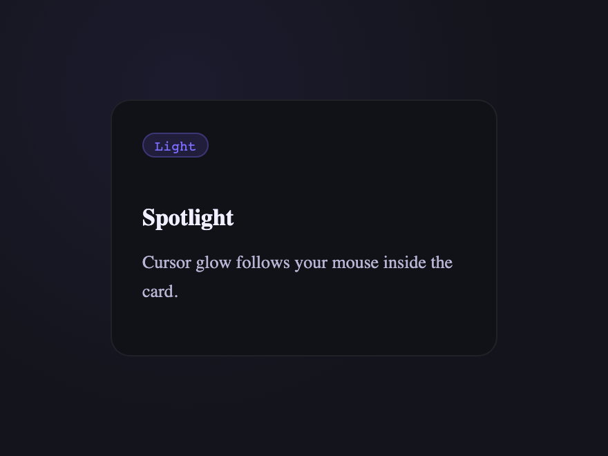 Spotlight — preview