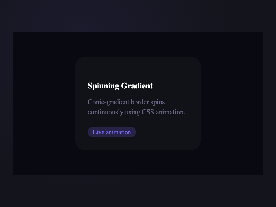 Animated Gradient Border Card — preview