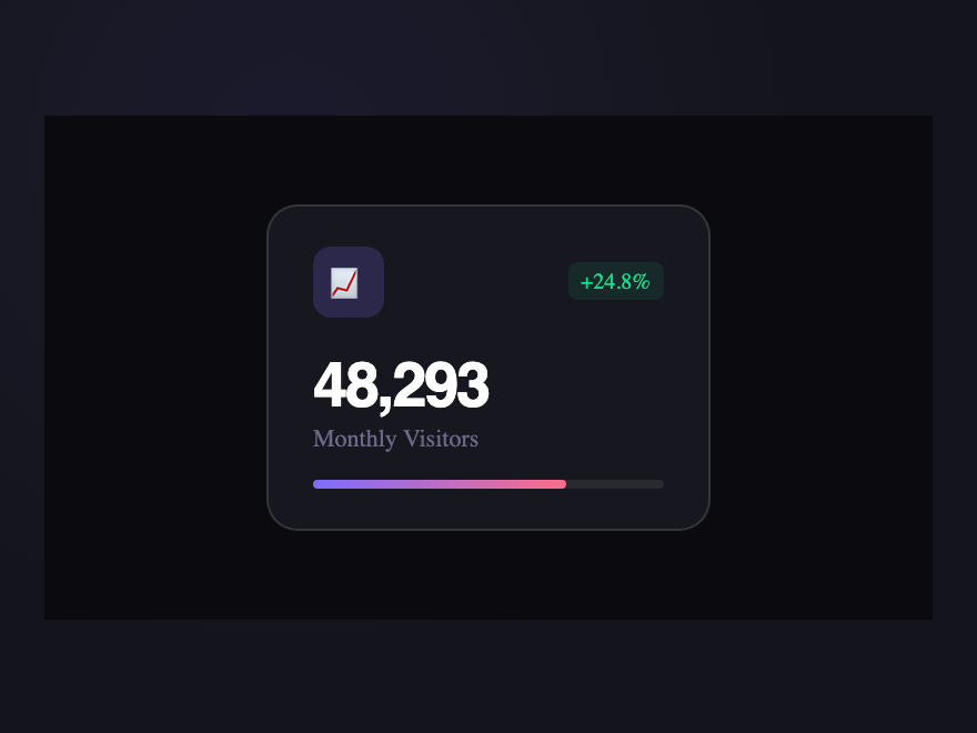 Animated Stats Card — preview