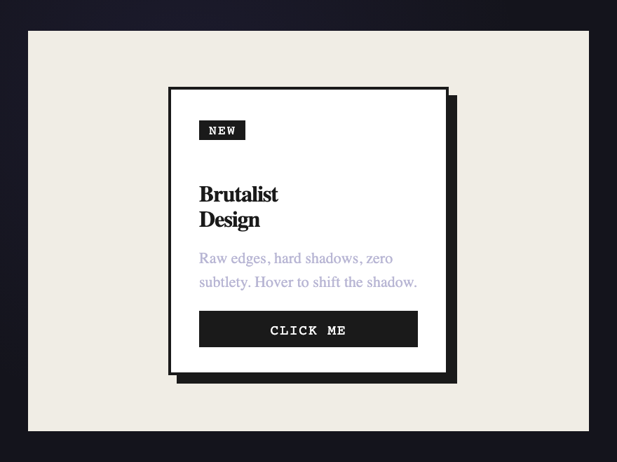 Brutalist Card — preview
