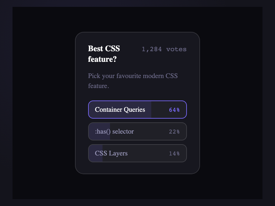 Interactive Vote Card — preview