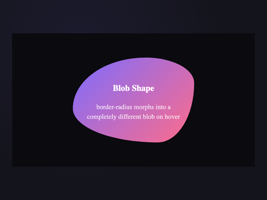 Morphing Blob Card — preview