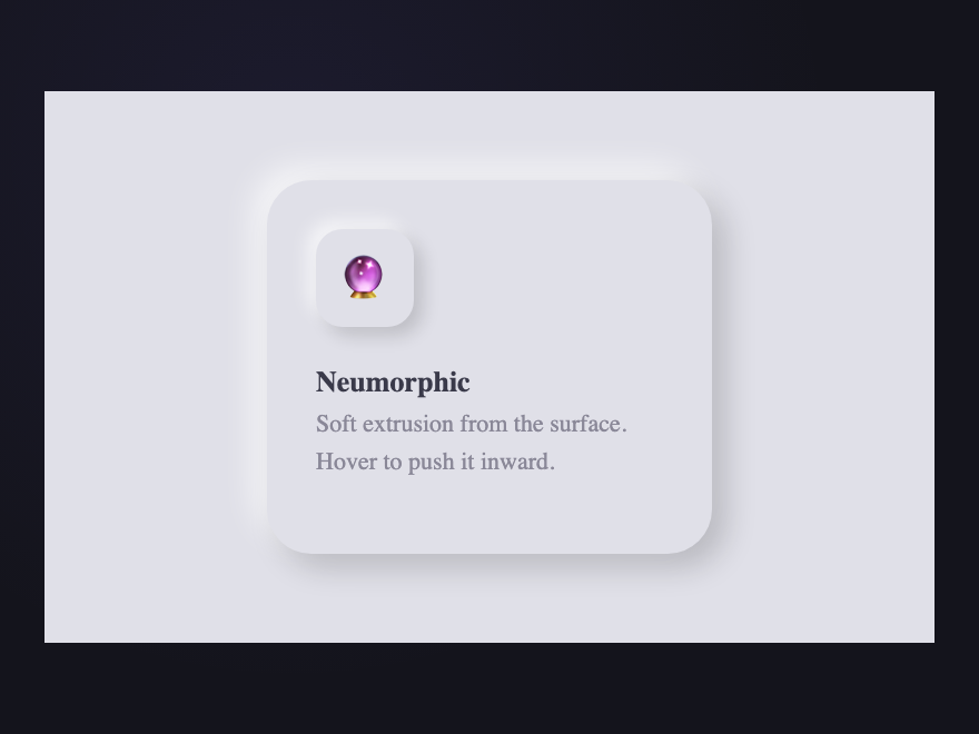 Neumorphic Card — preview