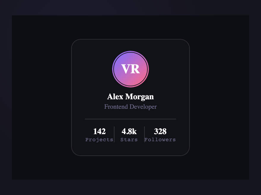 Profile Card — preview