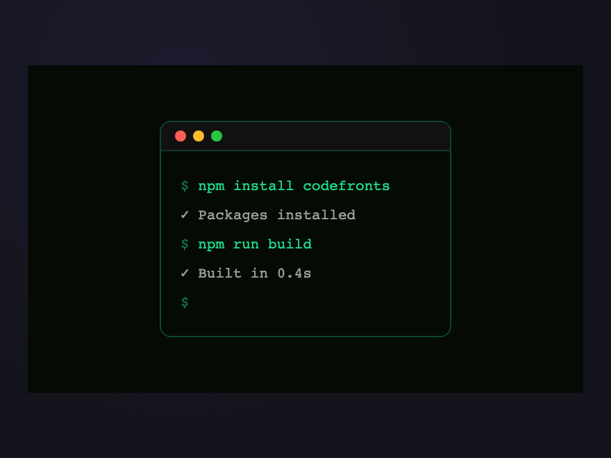 Retro Terminal Card — preview