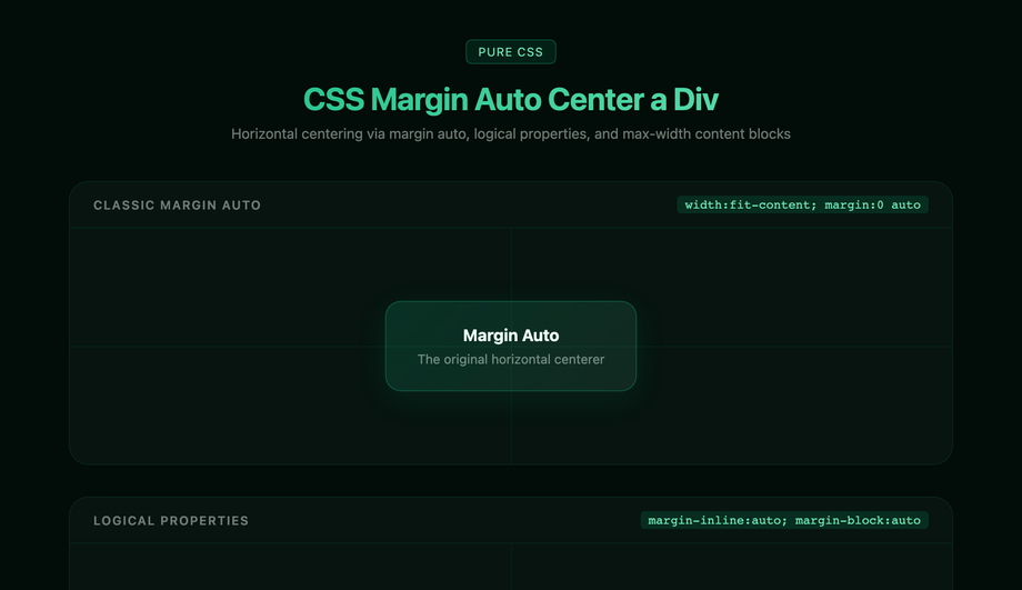 CSS Margin Auto Center a Div — preview