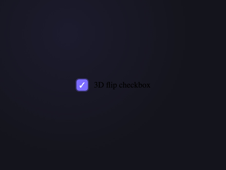 3D Flip Checkbox — preview