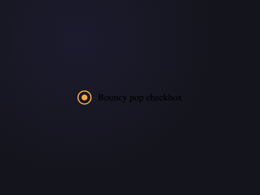Bouncy Pop Checkbox — preview
