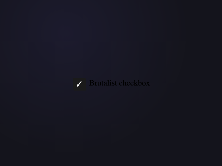 Brutalist Checkbox — preview