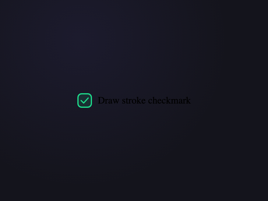 Draw Stroke Checkmark — preview