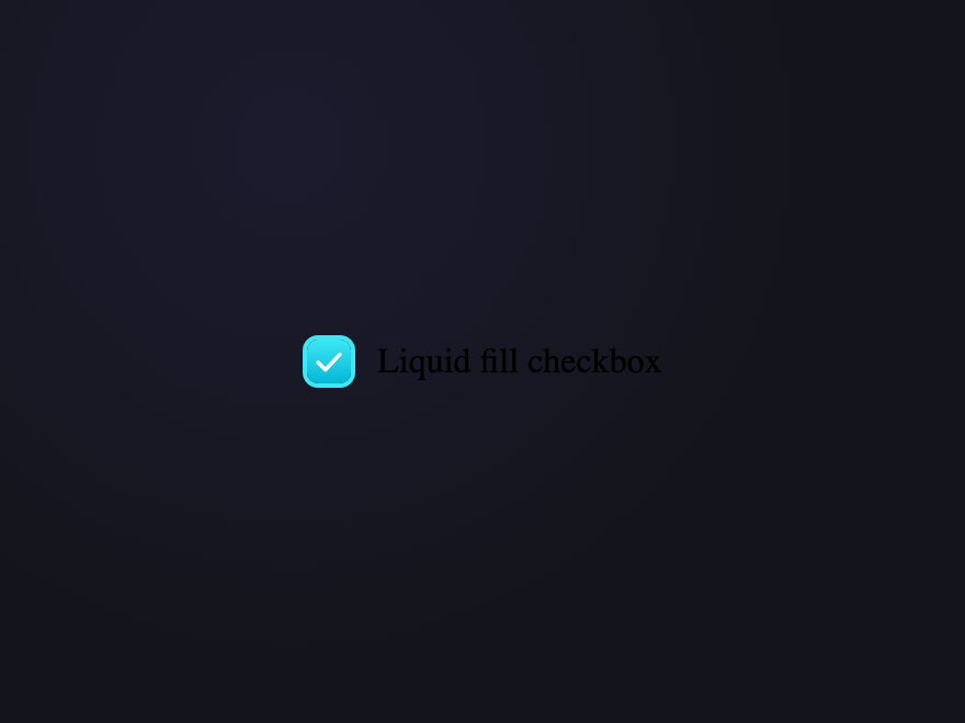 Liquid Fill Checkbox — preview