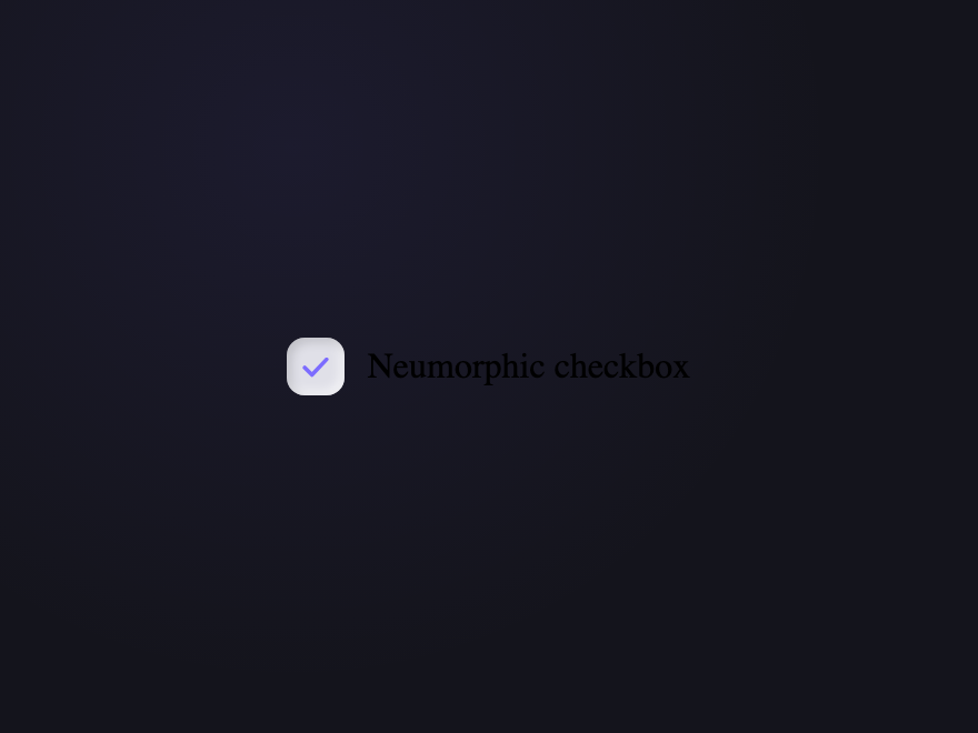 Neumorphic Checkbox — preview