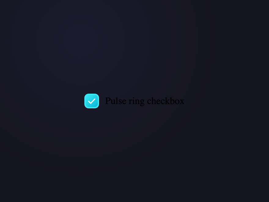 Pulse Ring Checkbox — preview