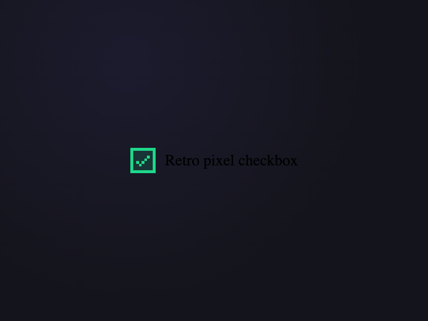 Retro Pixel Checkbox — preview