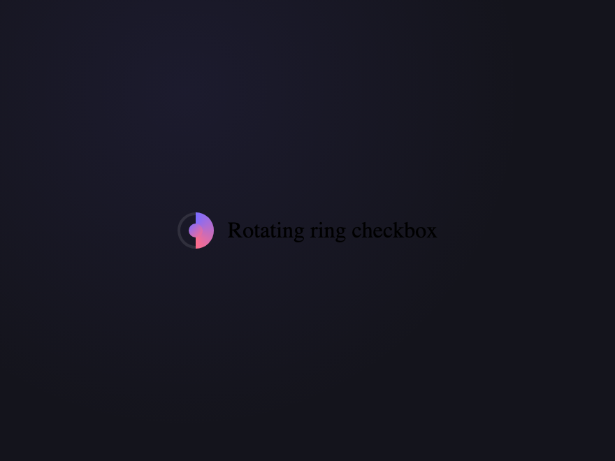 Rotating Ring Checkbox — preview