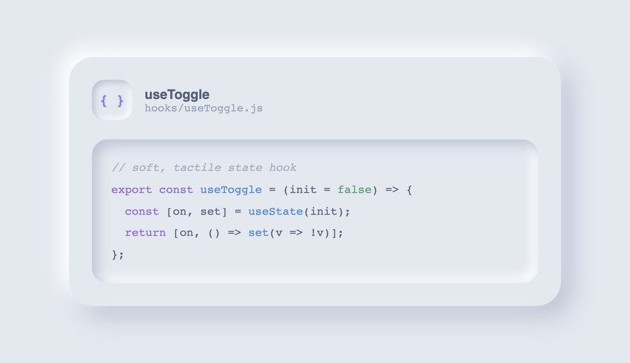 Neumorphic Embedded Code Box — preview