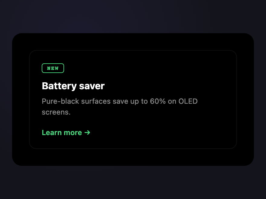 OLED Card — preview