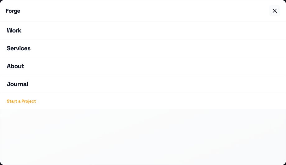 Checkbox Hack Mobile Nav Dropdown — preview
