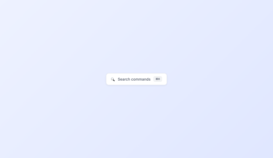 Command Palette Search Dropdown — preview