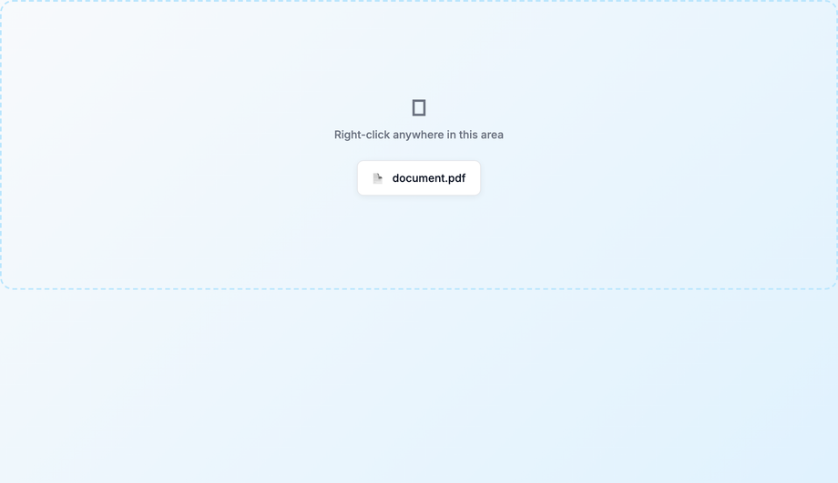 Context Menu Right-Click Dropdown — preview