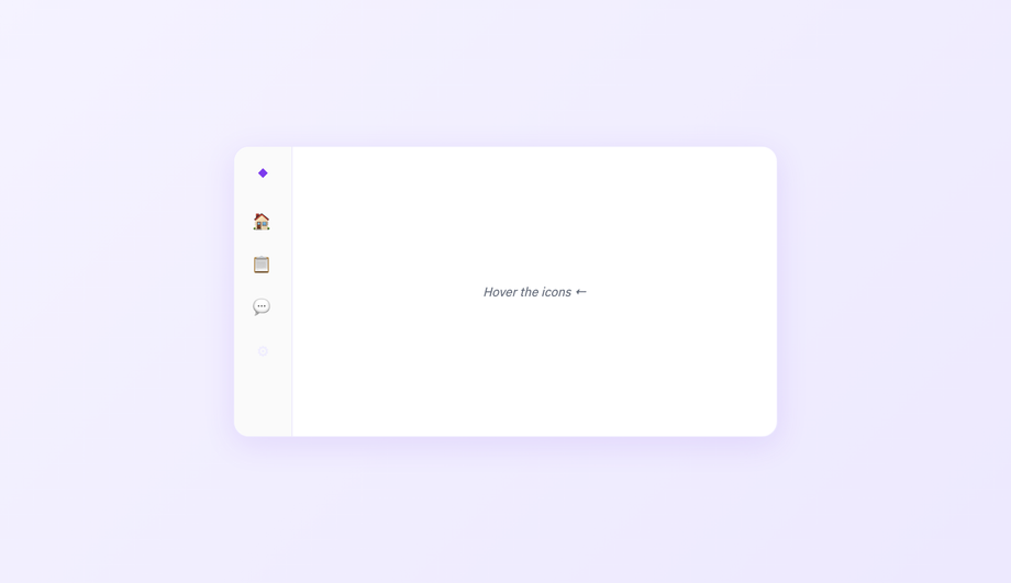 Icon Sidebar Flyout Dropdown — preview