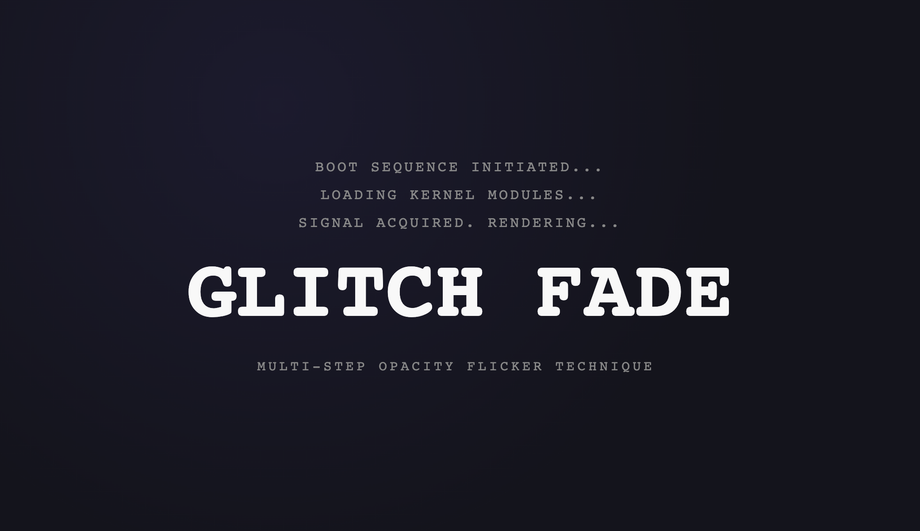 Glitch Flash Multi-Step Fade — preview