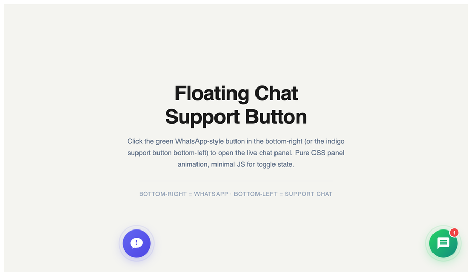 Floating Chat Widget — preview