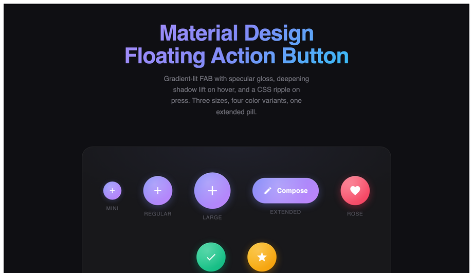 Material Gradient FAB — preview
