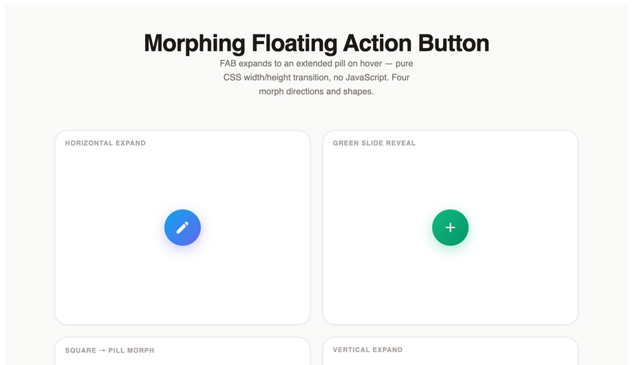 Morph Expand FAB — preview