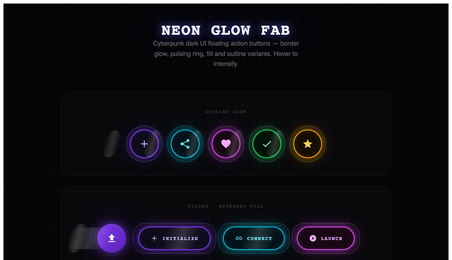 Neon Glow FAB — preview