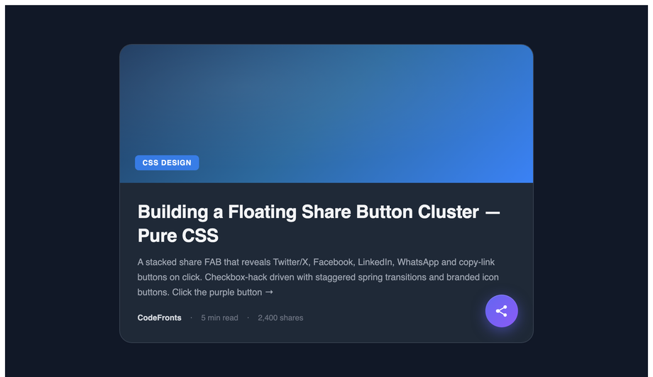 Social Share FAB — preview