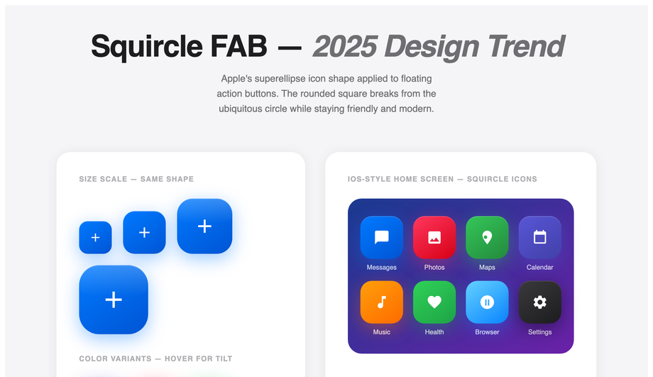 Squircle FAB — preview