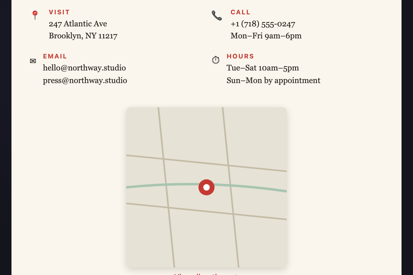 Contact Card — preview